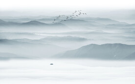 新中式意境水墨畫背景墻