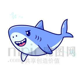 可愛卡通小鯊魚