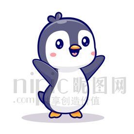 可愛卡通小企鵝