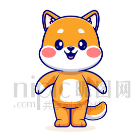 可愛卡通小狗狗