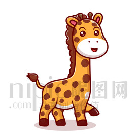 可愛卡通長頸鹿