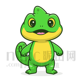 可愛卡通變色龍