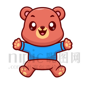 可愛卡通小狗熊棕熊