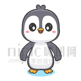 可愛卡通小企鵝
