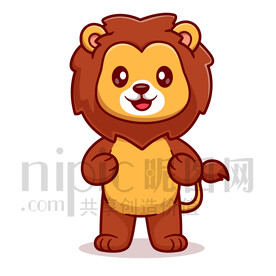 可爱卡通小狮子