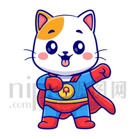 可爱卡通超人小猫咪