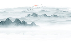 山水水墨画