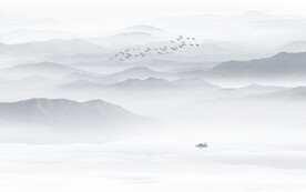 水墨山