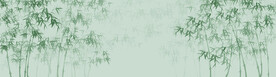 新中式水墨竹子背景墻