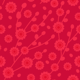 梅花花型印花無縫連續(xù)圖案