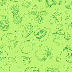 水果四方連續(xù)圖案印花