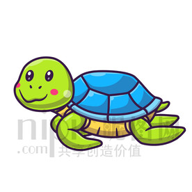 可愛(ài)卡通海龜