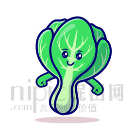 可愛卡通小白菜