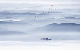 寫意水墨山水畫背景墻