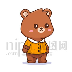 可愛卡通棕熊狗熊