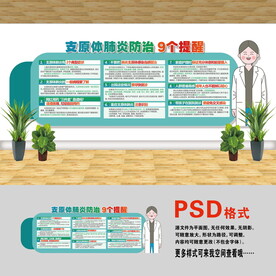 醫(yī)院文化墻 支原體肺炎