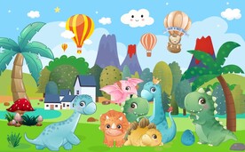 恐龙卡通儿童插画图片