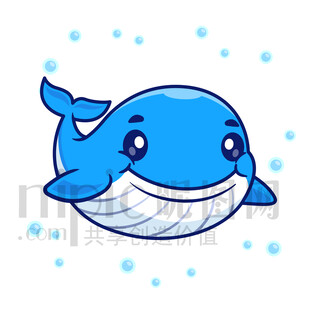 可愛卡通鯨魚