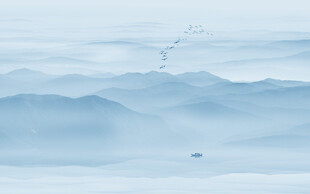 中式山水畫水墨電視背景墻