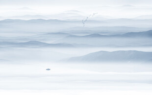 新中式屏風(fēng)山水畫