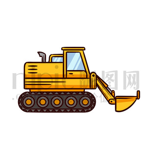 卡通工程车挖掘机铲车