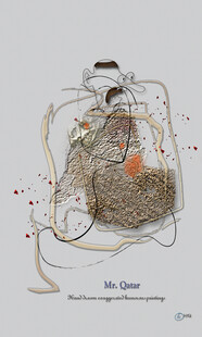 手繪海報(bào)封面抽象線條客廳裝飾畫