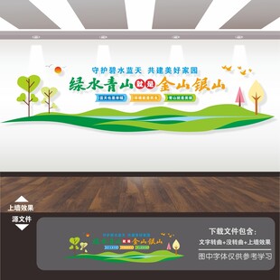 綠水青山就是金山銀山文化墻