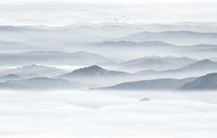 水墨山