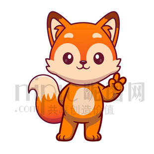 可愛(ài)卡通狐貍