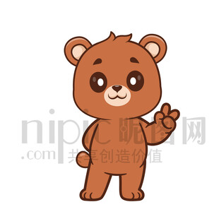 可愛卡通棕熊