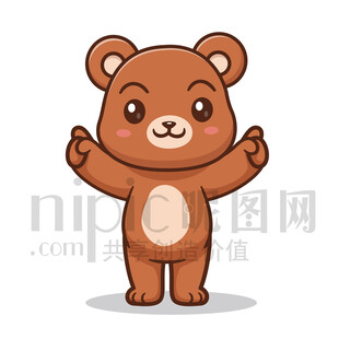 可爱卡通狗熊棕熊
