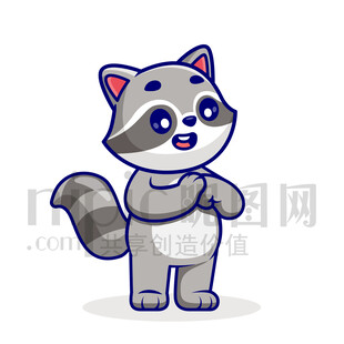 可愛卡通小浣熊