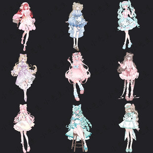 二次元動漫女孩人物插畫