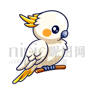 可愛卡通鸚鵡