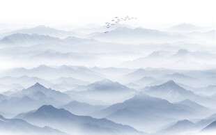 水墨群山背景