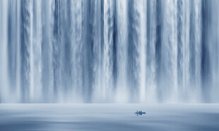 流水生財(cái)瀑布山水幕墻