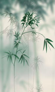 水墨竹影