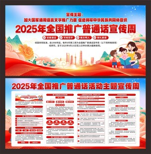 202全国推广普通话宣传周展板