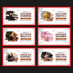 依法治校 宣传展板
