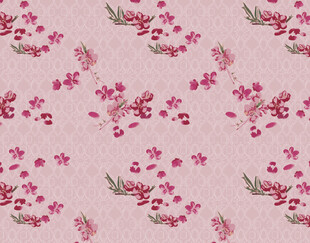 粉色花卉圖案背景紋理