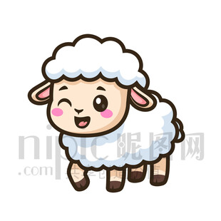 可愛卡通小羊形象