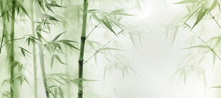 水墨竹林背景墻 