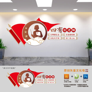 爭(zhēng)做四有好老師文化墻