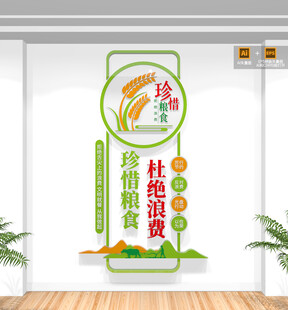 豎版食堂標(biāo)語文化墻