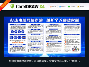 防范電信詐騙展板海報(bào)