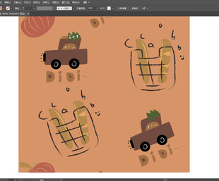 卡通風(fēng)格購(gòu)物車插畫設(shè)計(jì)