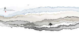 水墨山水意境圖