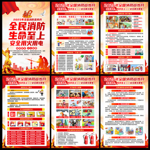 2025年全國(guó)消防日展板