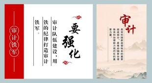 審計(jì)樓道宣傳口號(hào)展板