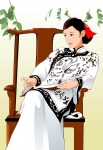 古典美女看书